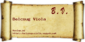 Belcsug Viola névjegykártya